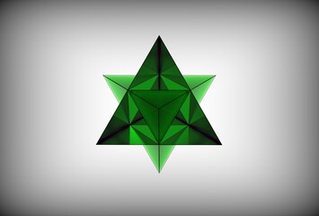 3D illustration of Star Tetrahedron Merkaba isolated