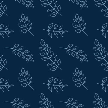 Simple floral seamless leaves pattern for fabrics and wrapping paper and gifts and kids