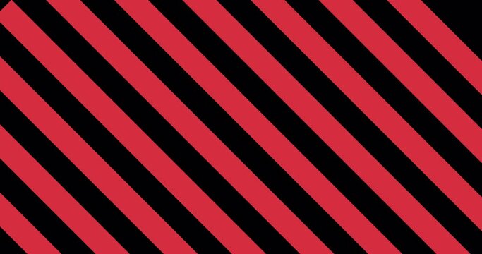 abstract background, video in high quality 4k. moving geometric figure, red and black diagonal stripes, animation. bright, colorful figure