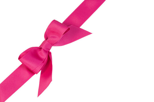 Isolated pink ribbon and bow Stock Photo