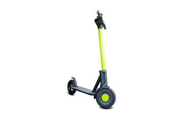 Electric city scooter, urban kick bike isolated on white. Street