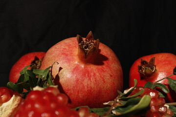 Pomegranate on the table