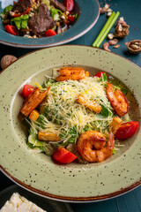 salad with shrimp parmesan cherry tomatoes
