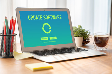 Software update on computer for modish version of device software upgrade