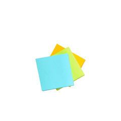 Multicolor sticky notes isolated cutout