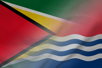 Guyana and Kiribati political flag transborder relations KIR GUY