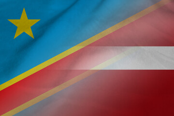 Democratic Republic of the Congo and Latvia national flag international contract LVA COG