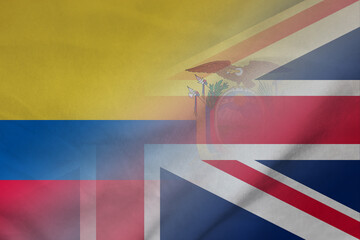 Ecuador and England government flag transborder contract GBR ECU