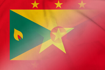 Grenada and Vietnam national flag international relations VNM GRD