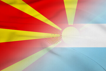 Macedonia and Argentina government flag international negotiation ARG