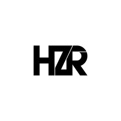 hzr lettering initial monogram logo design