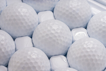 Golf ball on white background, Sport concept, Golf ball sports equipment on white