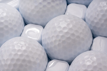 Golf ball on white background, Sport concept, Golf ball sports equipment on white
