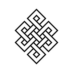 Endless Knot Karma Vector Sign Symbol Illustration