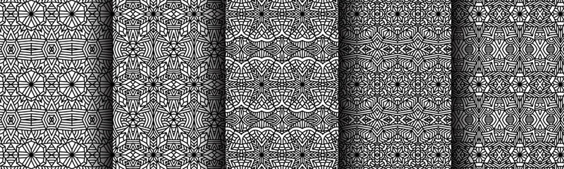 black geometric ethnic line bundle collection