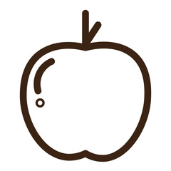apple diet fruit healthy organic outline icon