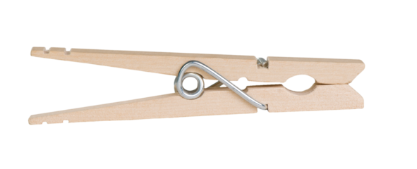 Isolated wooden clothes pin