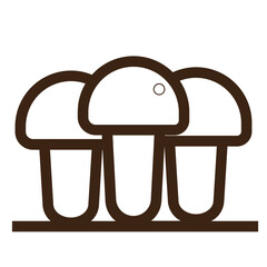 autumn mushroom organic season vegetable outline icon