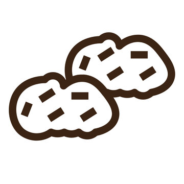 brown potatoes icon clip art preview