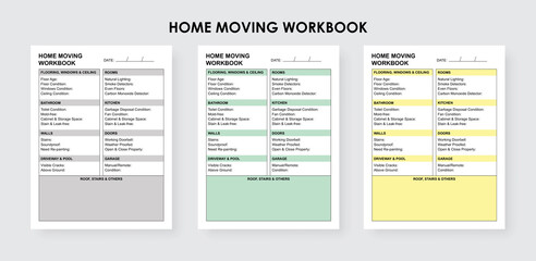 Home Moving Planner and Checklists, Moving Checklist