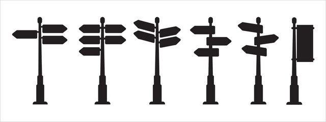 Street Direction Sign vector Illustration concept logo.high quality and fully editable. © engrafx
