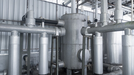 Instalation Pipe line and Water tank reservoir of industrial Water chiller.  