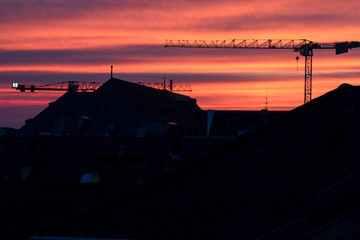 Mannheim Germany - Rhein-Galerie Ludwigshafen - at sunset time