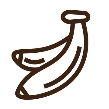 recommend clip art: banana fruit healthy vegetable health outline icon