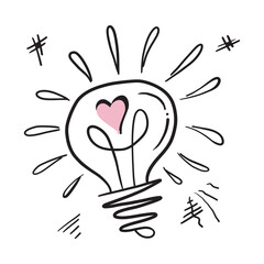 Lamp, idea icon, vector illutration