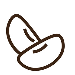 beans nut peanut outline icon