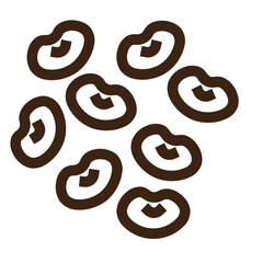 beans vegetable food healthy outline icon