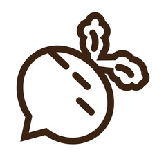 beet beetroot radish vegetable outline icon