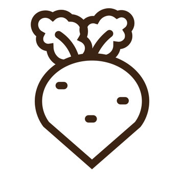 recommend clip art: beet celeriac radish root rutabaga turnip vegetable outline icon
