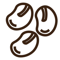 beans azuki beans vegetable food healthy outline icon