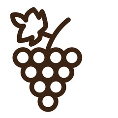 berry fruit grapes healthy outline icon
