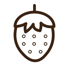 berry fruit healthy strawberry outline icon