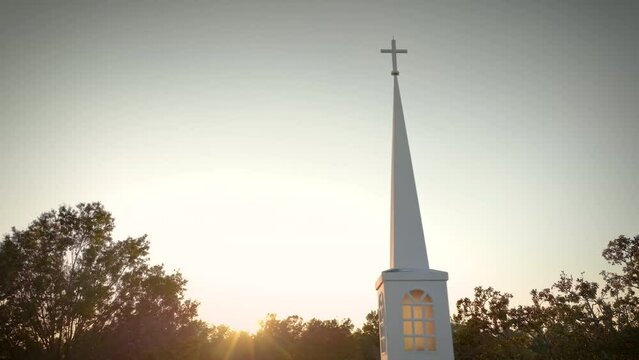 Church Steeple at Sunrise