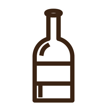recommend clip art: bottle drink gin vodka water wine outline icon