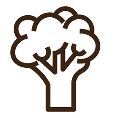 broccoli cauliflower diet gastronomy healthy food vegetable vegetables outline icon