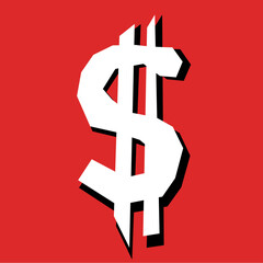 Money cash in trendy flat style isolated on background. Money cash page symbol for your web site design Money cash logo, app, UI. Money cash Vector illustration