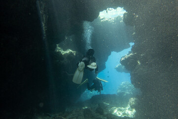 Snorkeling at the Kerama Islands in Okinawa.