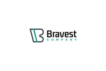 Modern and Minimalist Letter B Logo Design. Suitable for Business or Technology Logo