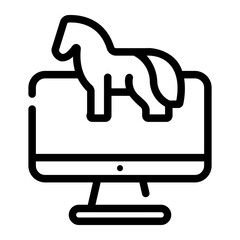 trojan line icon