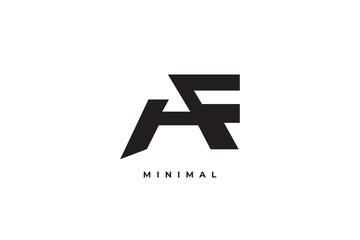 Initial A and F Logo with Abstract and Modern Concept. AF Logo with Simple and Minimal Style. Suitable for Business or Technology Logo