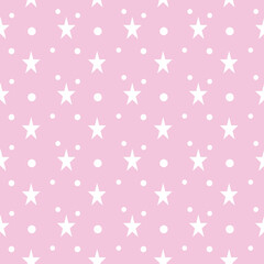 Fototapeta na wymiar Hand drawn vector, seamless pattern background pink star shape for created valentine’s card, valentine’s concept