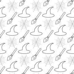 halloween hand drawn simple illustrations, white background