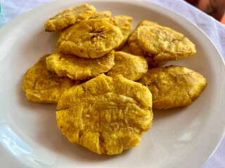 Patacon slices of banana