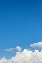 summer clouds with blue sky