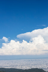 summer clouds with blue sky
