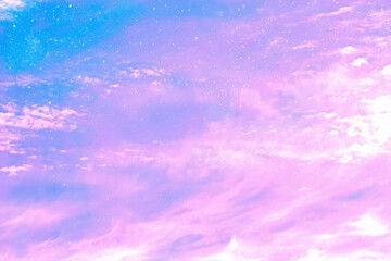 Fototapeta ファンタジーな星空と夕暮れの空 obraz